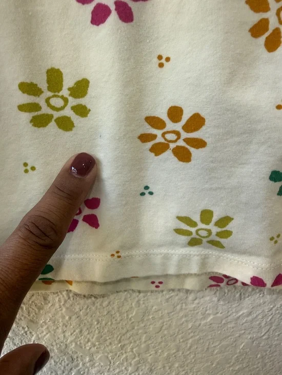 Gudrun Sjoden Ester Short Sleeve Top Blouse M Organic Cotton Floral Lightweigt - Picture 6 of 6